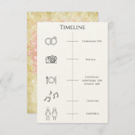 Zeitreihenfolge der Ereignisse Herzstück Leaf Tree Einladung