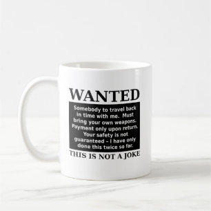 Zeitreise Kleinanzeige Lustiger Becher Humor Tasse