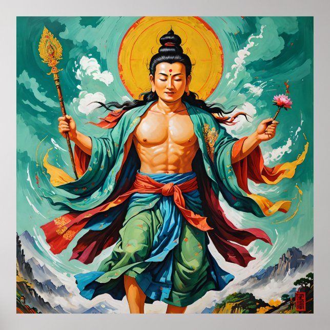 Zeitreise - Phad & Thangka Fusion Poster (Vorne)