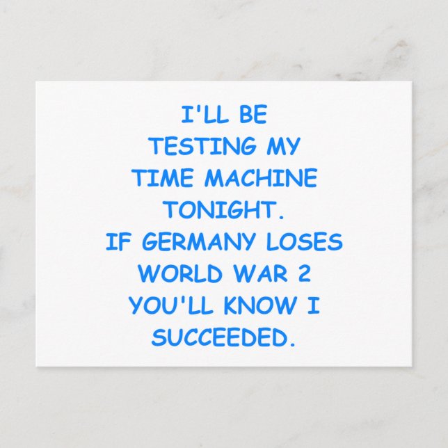 Zeitreise Postkarte (Vorderseite)