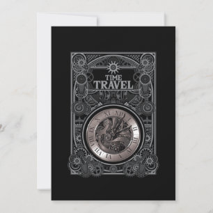Zeitreise Vintage Retro Science-Fiction-Geschenk Einladung