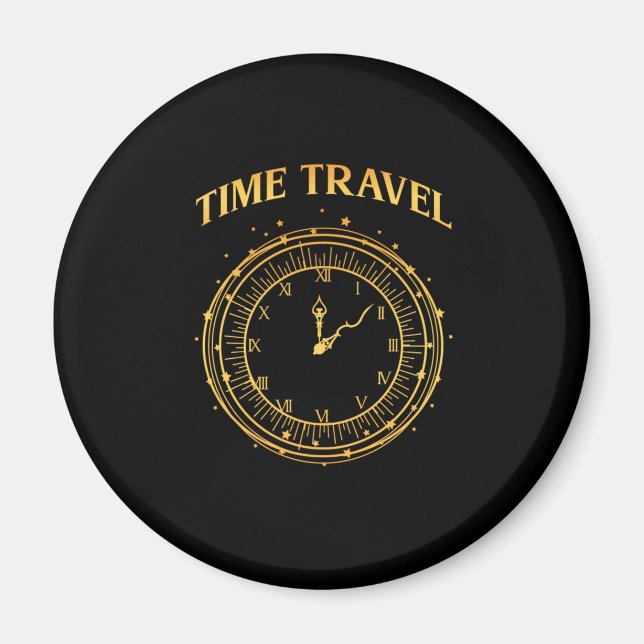 Zeitreise Vintage Uhr Science Fiction Geschenk Magnet (Vorne)