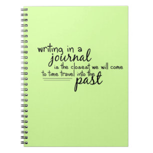 Zeitreise zum Schreiben von Zeitschriften Notizblock