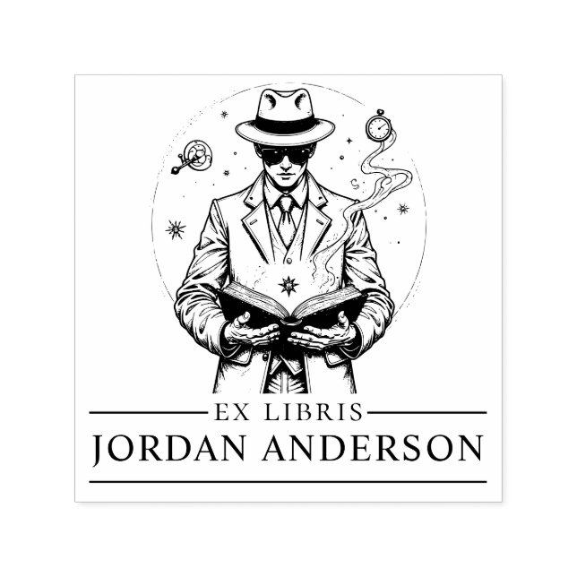 Zeitreisende Detektivbuchausgabe Briefmarke Permastempel (Design)