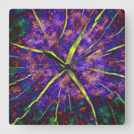 Zeitrisse Quadratische Wanduhr