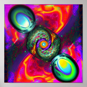 Zeitschleife; Eine surrealistische Kunst der KI Poster