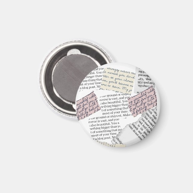 Zeitschrift Ästhetik - Retro Editorial Style Magnet (Vorderseite/Rückseite)