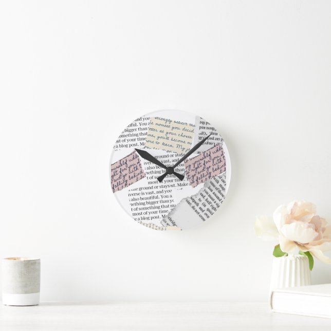Zeitschrift Ästhetik - Retro Editorial Style Runde Wanduhr (Zuhause)