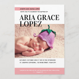 Zeitschrift Cover Baby Girl Taufe Einladung