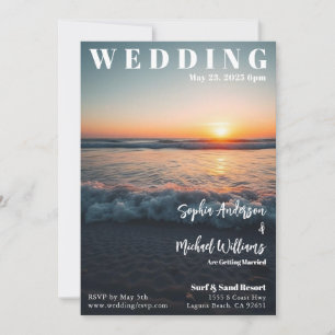 Zeitschrift Cover Beach Geburtstag Einladung