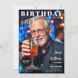 Zeitschrift Cover Birthday Einladung