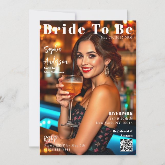Zeitschrift Cover Bride zu sein Einladung (Vorderseite)