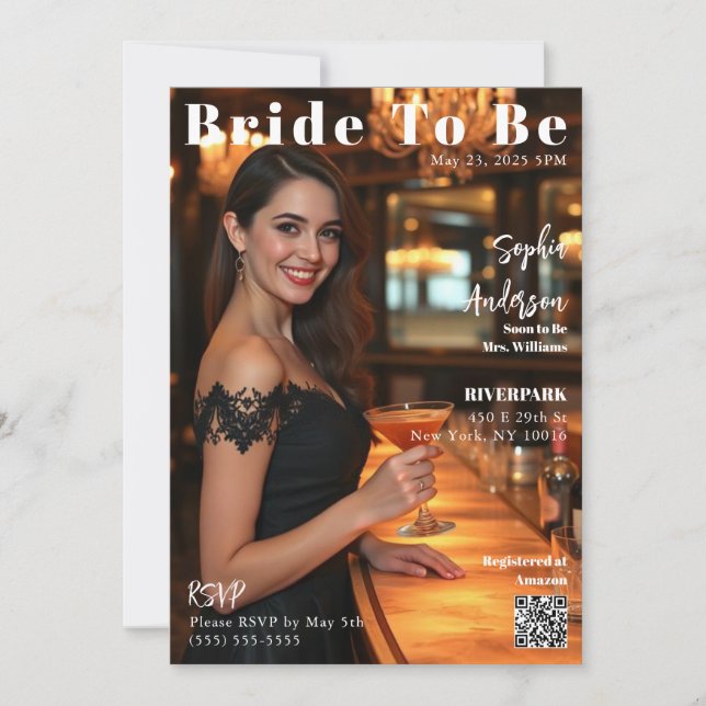 Zeitschrift Cover Bride zu sein Einladung (Vorderseite)
