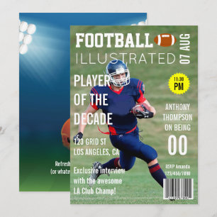 Zeitschrift Cover Celebrity Footballer Geburtstags Einladung