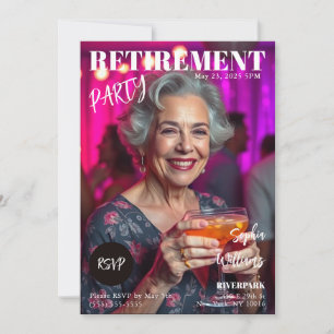 Zeitschrift Cover Retirement Einladung