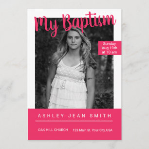 Zeitschrift Cover Teen Taufe Einladung