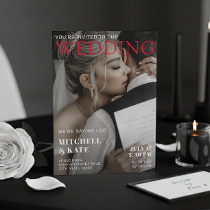 Zeitschrift Cover Wedding Einladung