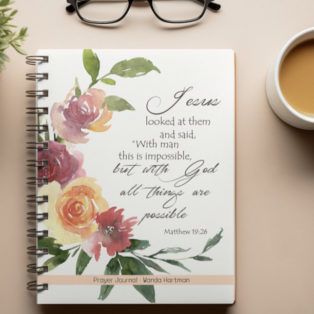 Zeitschrift "Floral Bible Verse Prayer" Notizbuch (Von Creator hochgeladen)