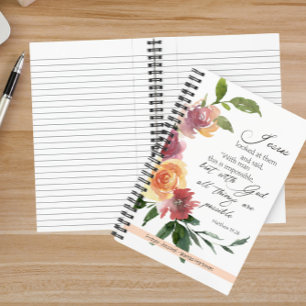 Zeitschrift "Floral Bible Verse Prayer" Notizbuch