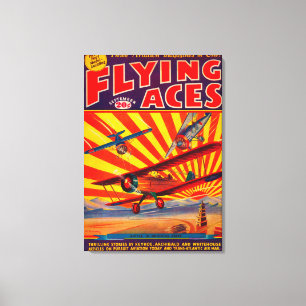 Zeitschrift Flying Aces Cover 2 Leinwanddruck