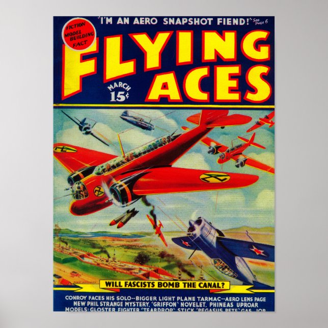 Zeitschrift Flying Aces Cover 4 Poster (Vorne)