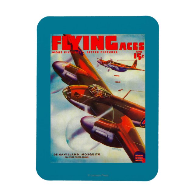 Zeitschrift Flying Aces Cover 5 Magnet (Vertikal)