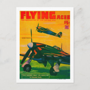 Zeitschrift Flying Aces Cover 5 Postkarte