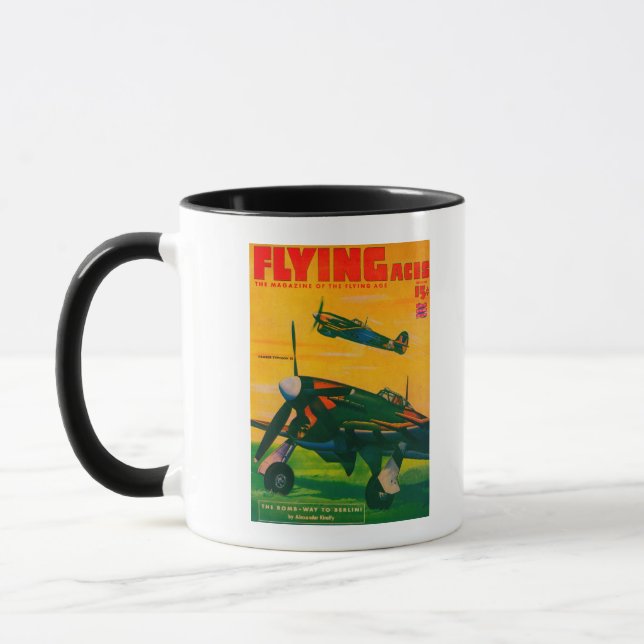 Zeitschrift "Flying Aces" deckt 5 ab Tasse (Links)