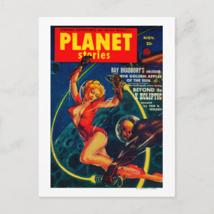 Zeitschrift Planet Stories Cover 2 Postkarte
