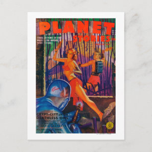 Zeitschrift Planet Stories Cover 3 Postkarte