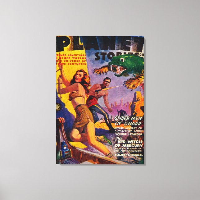Zeitschrift Planet Stories Cover 4 Leinwanddruck (Vorderseite)