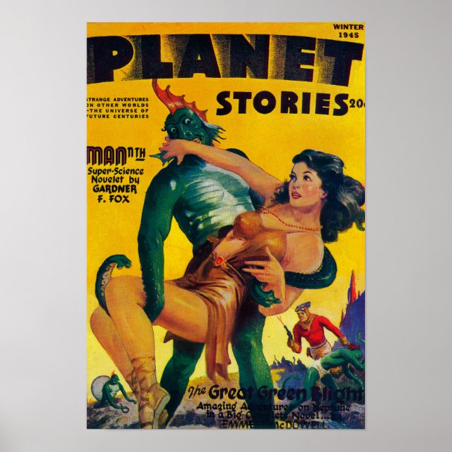Zeitschrift Planet Stories Cover 4 Poster (Vorne)