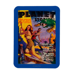 Zeitschrift Planet Stories deckt 5 ab Magnet