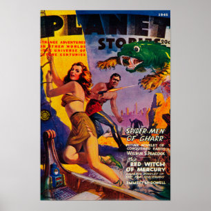 Zeitschrift Planet Stories deckt 5 ab Poster
