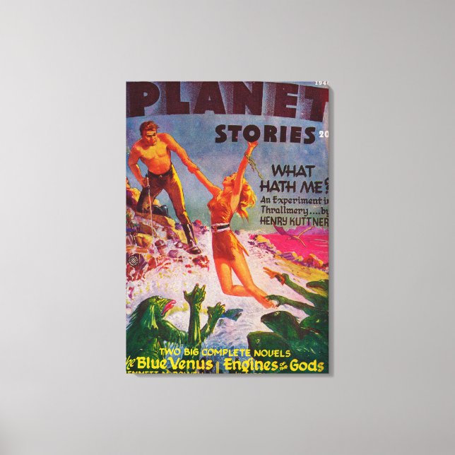 Zeitschrift Planet Stories deckt 7 ab Leinwanddruck (Vorderseite)