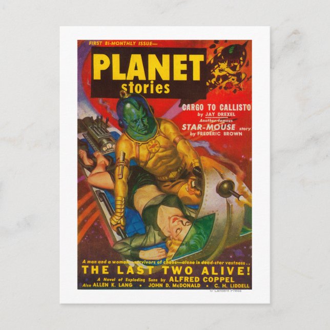 Zeitschrift "Planet Stories" umfasst 6 Postkarte (Vorderseite)
