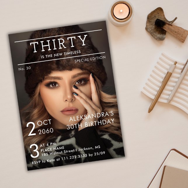 Zeitschrift Redaktion Zeitung Foto Geburtstag Einladung (Von Creator hochgeladen)