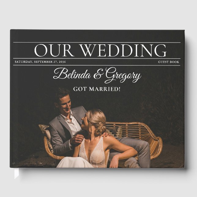 Zeitschrift Redaktion Zeitung Fotos Hochzeit Gästebuch (Vorderseite)