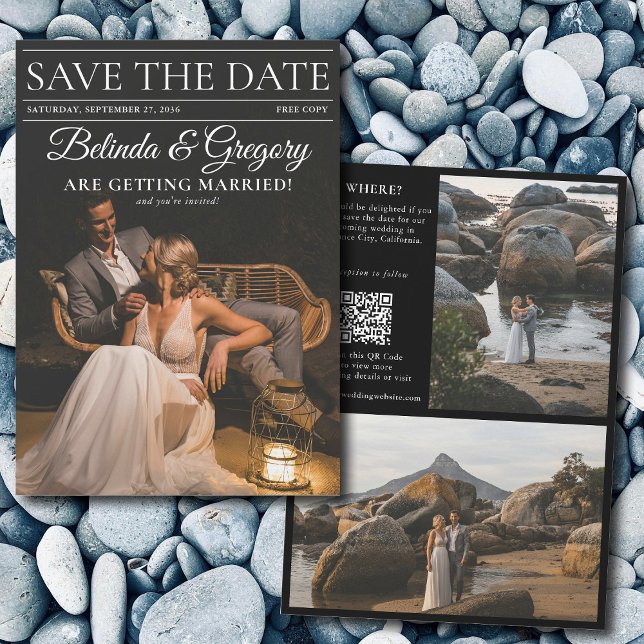 Zeitschrift Redaktion Zeitung Fotos Hochzeit Save The Date (Magazine Editorial Newspaper Photos Wedding Save The Date)