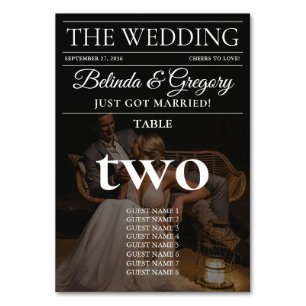 Zeitschrift Redaktion Zeitung Fotos Hochzeit Tischnummer