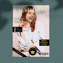 Zeitschrift Titelblatt 2 Fotos Schwarzer Abschluss Folieneinladung