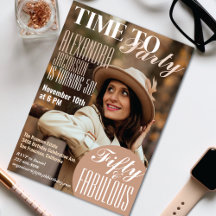 Zeitschrift über 50. Geburtstagsparty Einladung