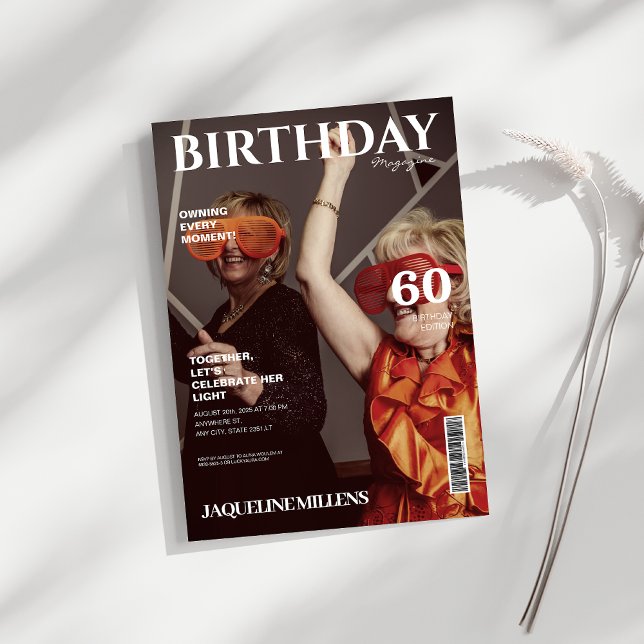 Zeitschrift über 60. Geburtstagsparty Einladung (Von Creator hochgeladen)