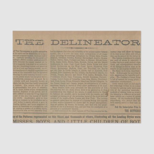 Zeitschrift Vintag Seidenpapier (Vorderseite)