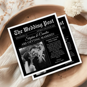 Zeitschrift Zeitung Hochzeitsszenario-Foto Serviette