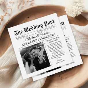 Zeitschrift Zeitung Hochzeitsszenario-Foto Serviette