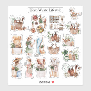 Zeitschrift "Zero Waste Lifestyle Self Care" Aufkleber