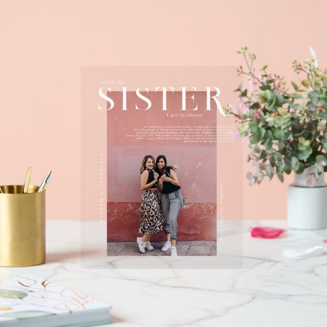 Zeitschriftenabdeckung | Geschenk für das Sisters- Acrylschild (Hochzeit)