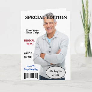 Zeitschriftencover zum 65. Geburtstag Karte