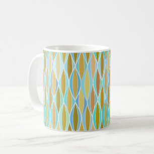 Zeitschriftendruck Mitte des Jahrhunderts - Blues Tasse